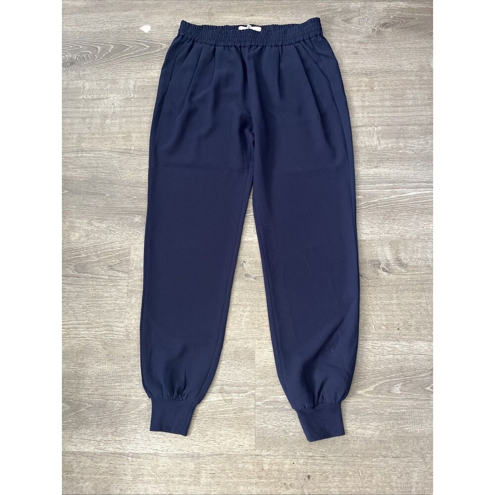 Joie Blue Joggers Size Small Dressy or Casual Tapered Pull On Pants Stretch